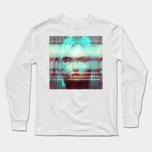 METABOLISM Glitch Art Trippy Portrait Long Sleeve T-Shirt